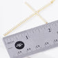 Gold Cubic Cross Pendant Necklace