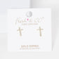 Gold Petite Cross Stud Earrings