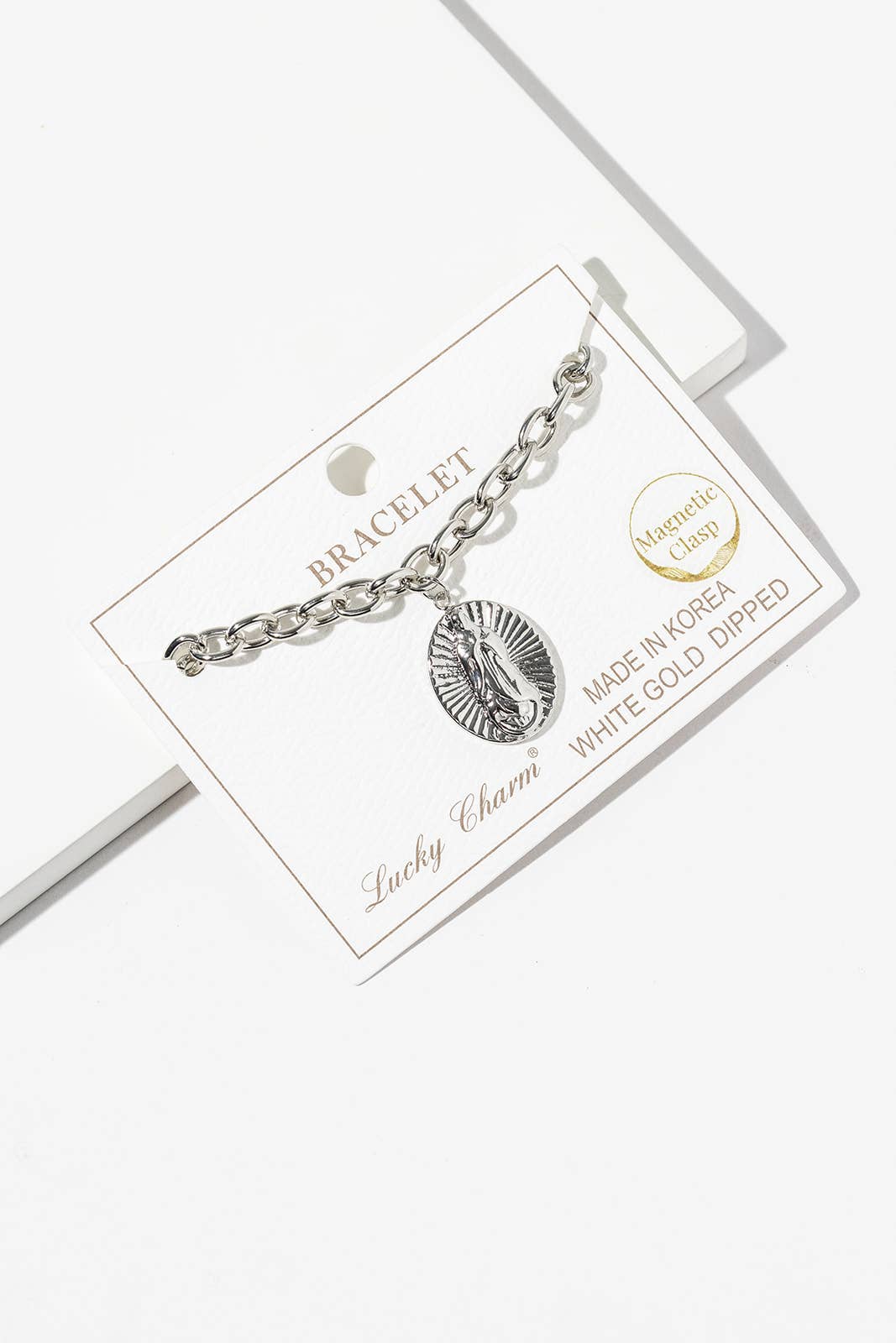 Miraculous Medal Magnetic Clasp Chain Bracelet