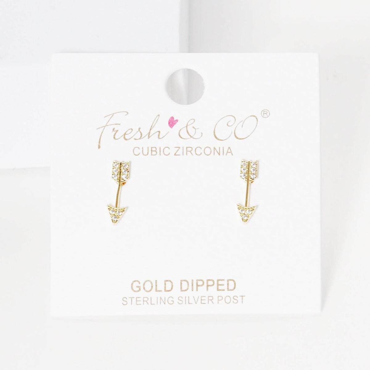 Gold Plated Arrow Stud Earrings