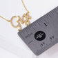 Gold Plated Gigi Script Necklace