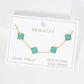 Elegant Clover Charm Chain Bracelet