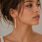 "FIGHT CANCER" Engraved Bar Dangle Earrings