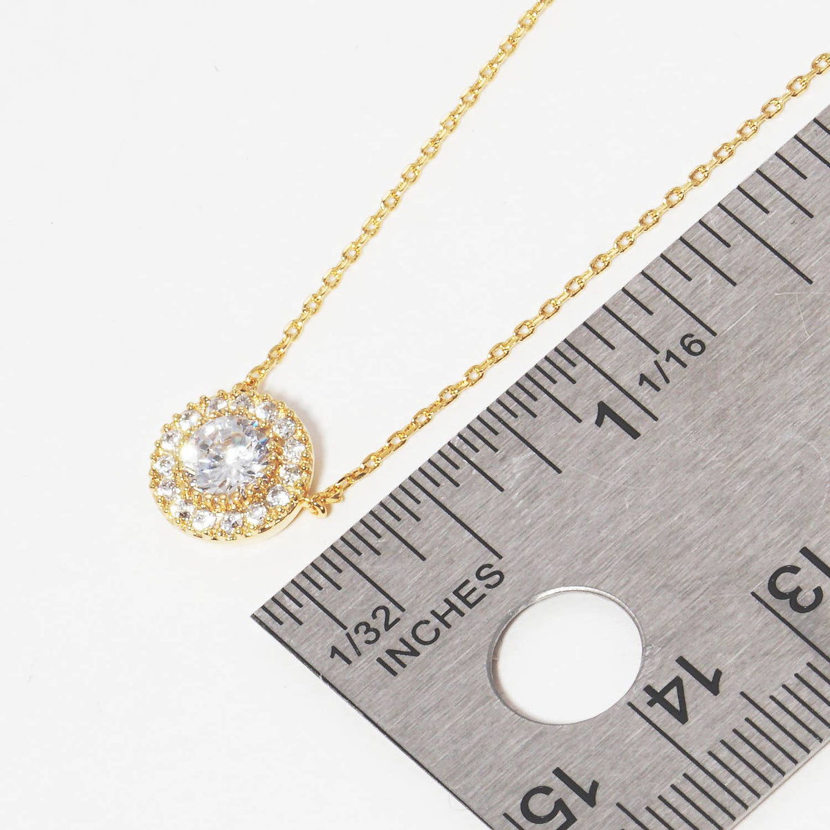 Dazzling Halo Pendant Necklace