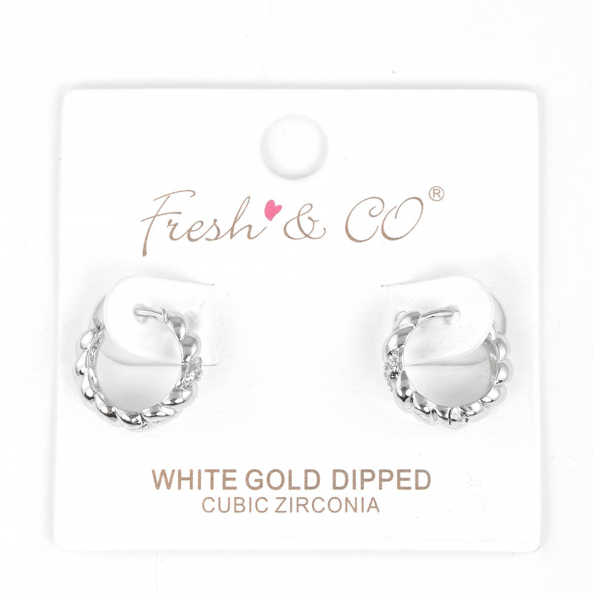 Gold Plated Braided Huggie Earrings