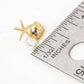 Gold Freshwater Pearl Seashell & Starfish Stud Earrings