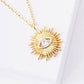 Gold Plated Evil Eye Sunburst Necklace