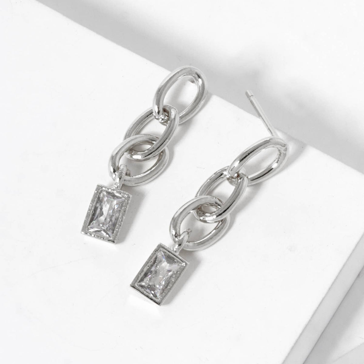 Gold Dipped Chain Drop Earrings