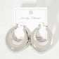 Polished Brass Hollow Tapered Round Tube Hoop Earrings