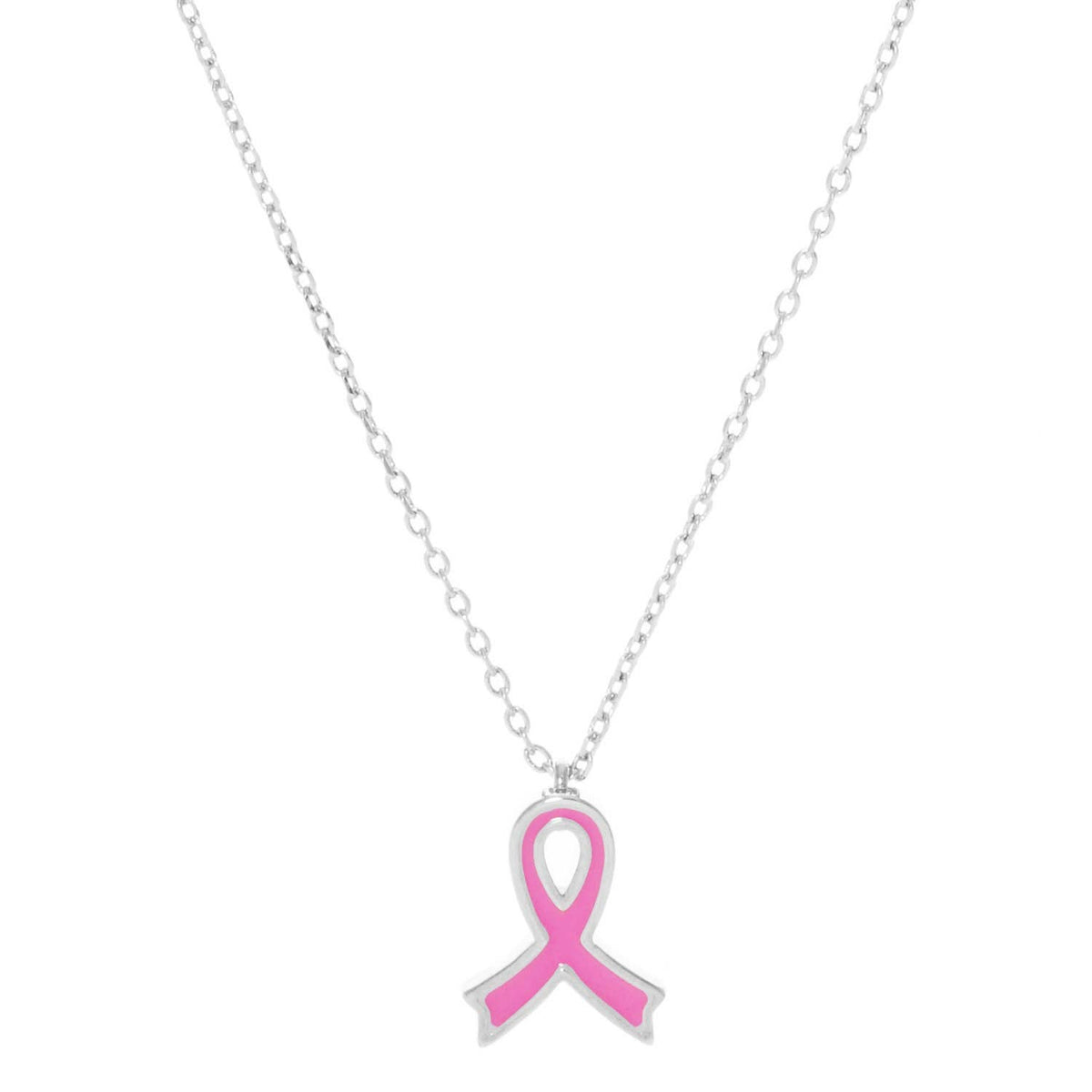 Breast Cancer Awareness Ribbon Necklace