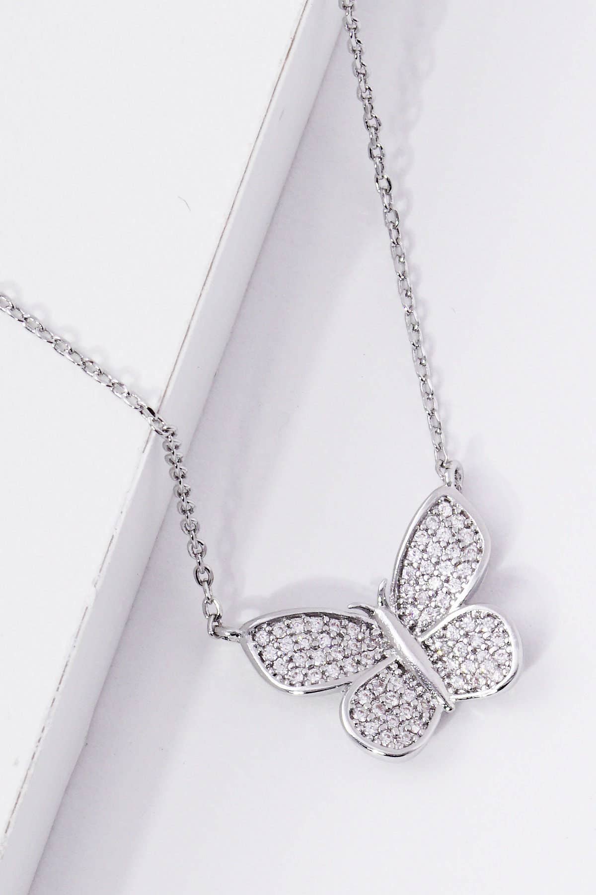 Gold Cubic Filled Butterfly Necklace