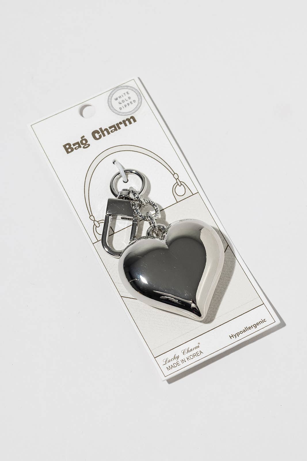 Puffy Heart Bag Charm & Keychain