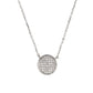 Minimalist Pave CZ Disc Pendant Necklace