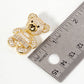 Teddy-Bear 18K-Gold-Dipped Brass Brooch