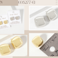 Polished Brass 16mm Square-Shaped Stud Earrings