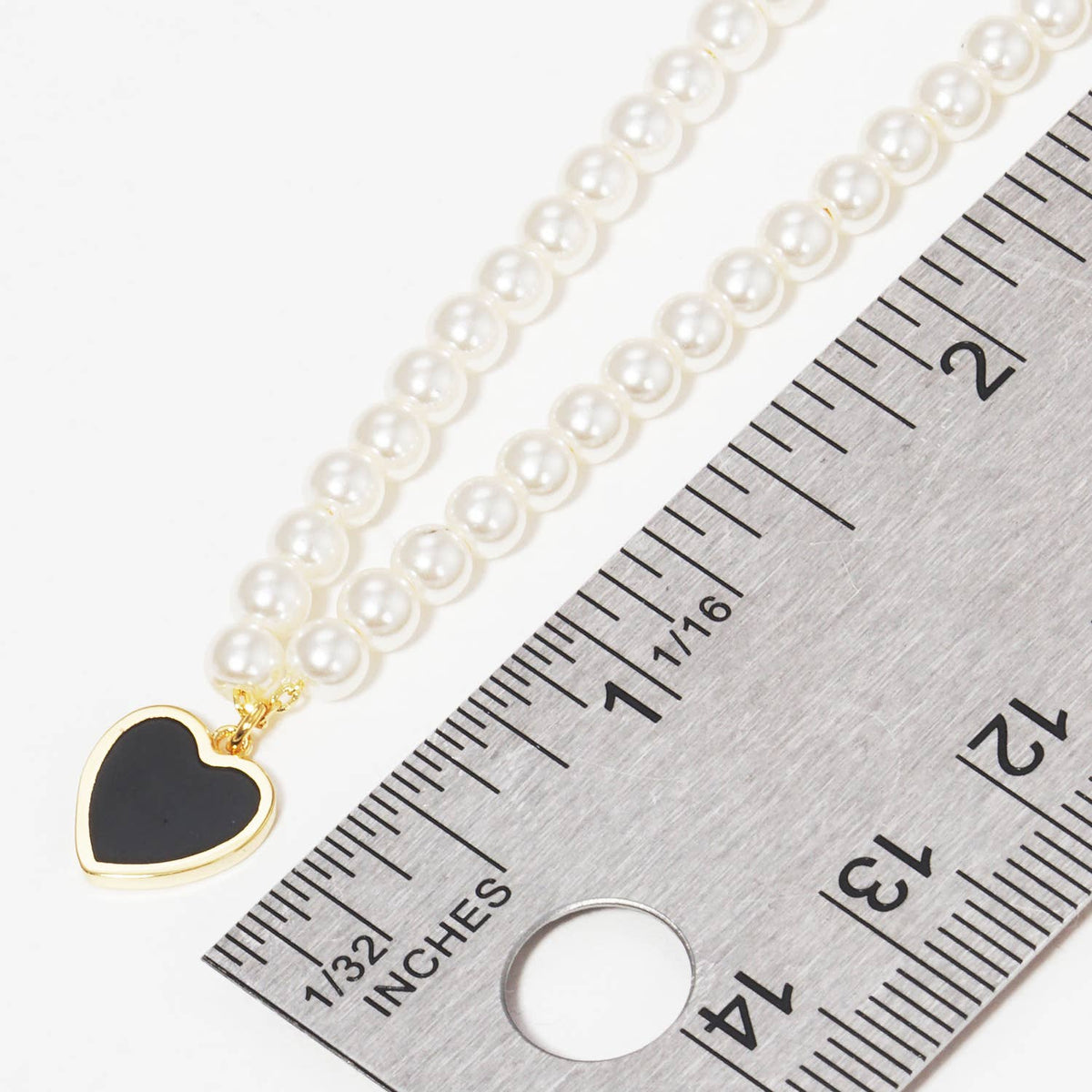 Gold Plated Heart Pearl Necklace