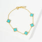 Elegant Clover Charm Chain Bracelet