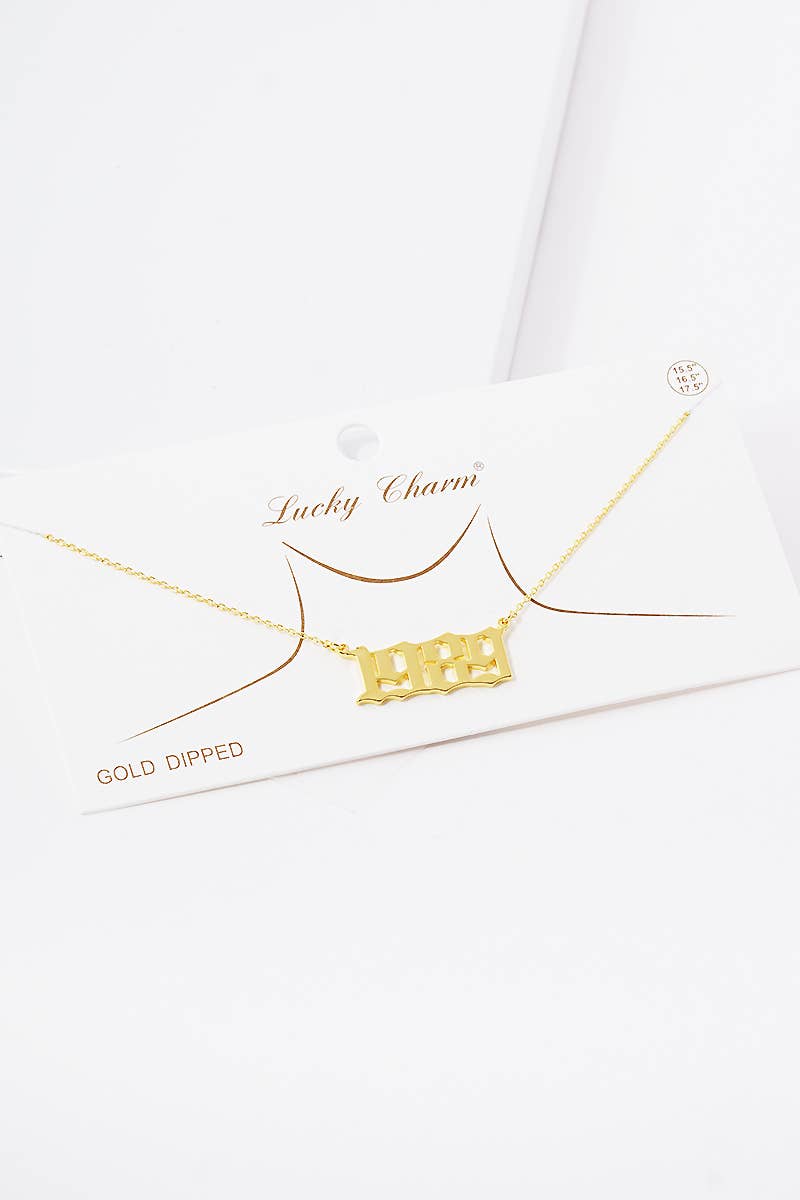 Gold Plated Birth Year Necklace