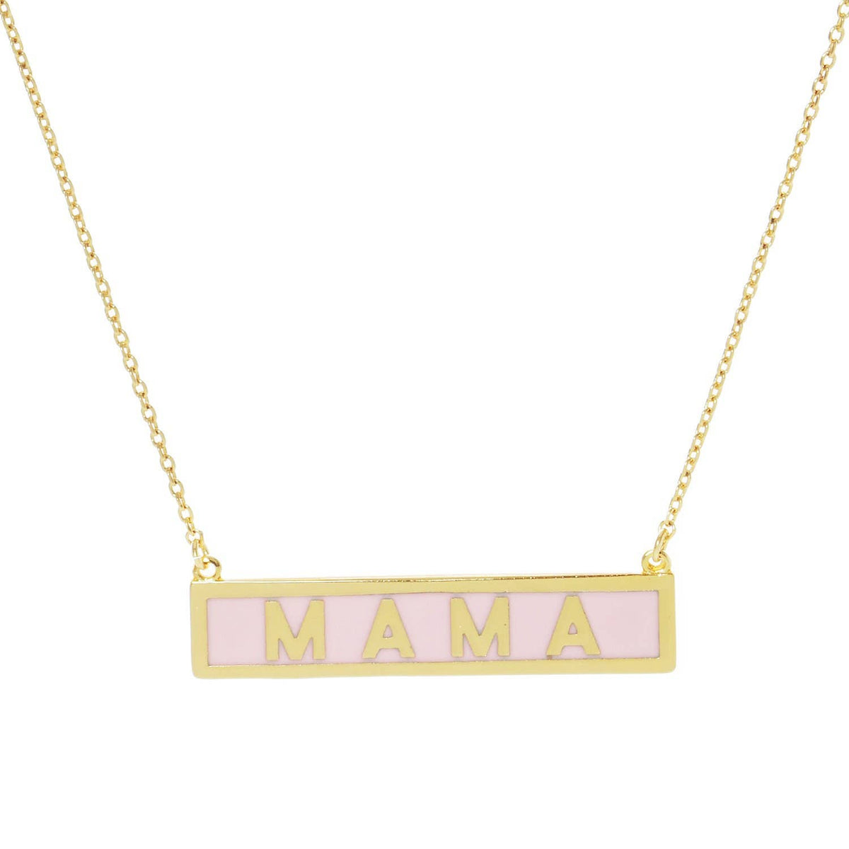 Gold Plated Mini Bar MAMA Necklace