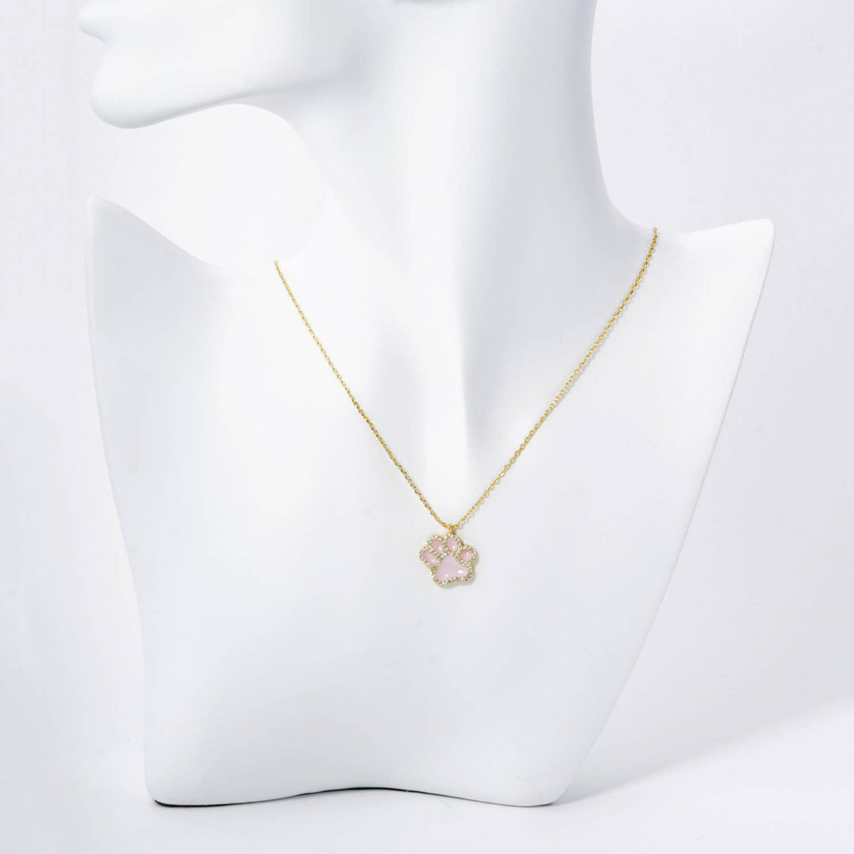 Game Day Enamel Paw Pendant Necklace.