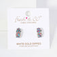 Micro-Pave-Set 11mm Half Hoop Earrings