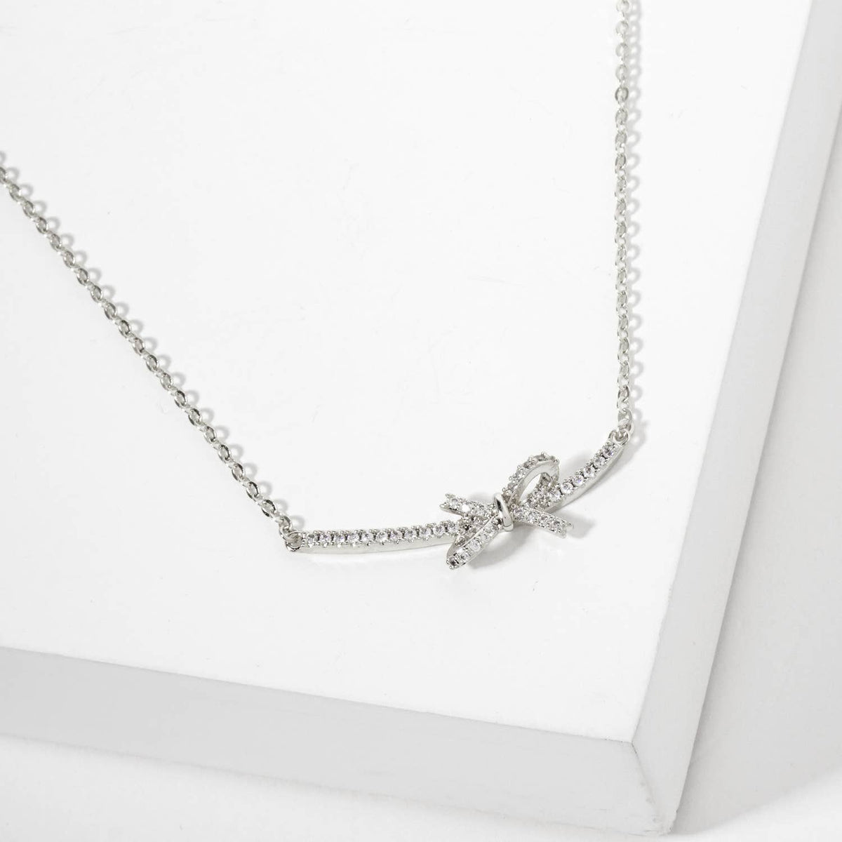 Bow Pendant 18K-Gold-Dipped Brass Necklace