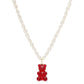 Multicolor Beaded Gummy Bear Pearl Necklace