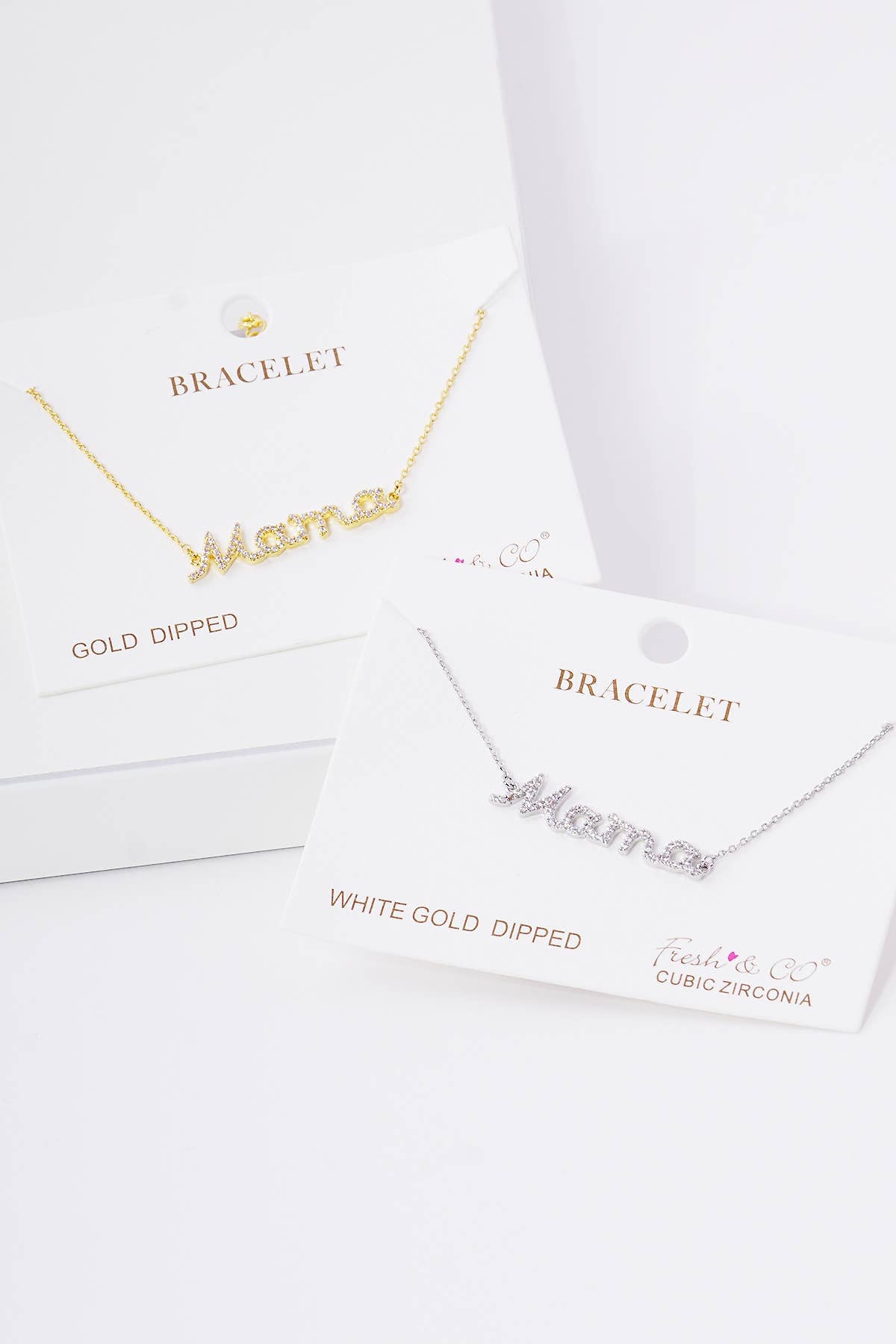 Minimalist Pavé "Mama" Lettering Bracelet