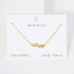 Polished Brass Love Word Chain Bracelet