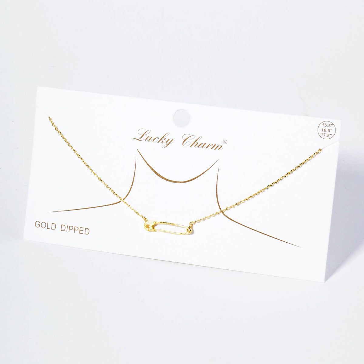 Safety Pin Pendant Necklace