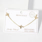 Three Butterfly 18K-Gold-Dipped Polished Brass Bracelet
