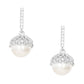 Elegant Pearl & Pavé Bar Bridesmaid Stud Earrings