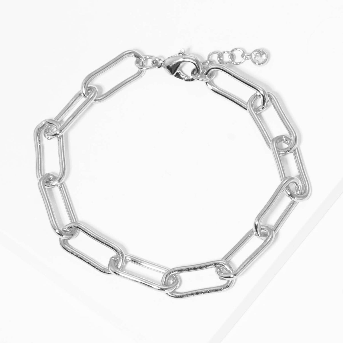 Minimalist Bold Paperclip Chain Bracelet