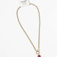 Birthstone Pendant Necklace – Gold-Dipped Ball Chain