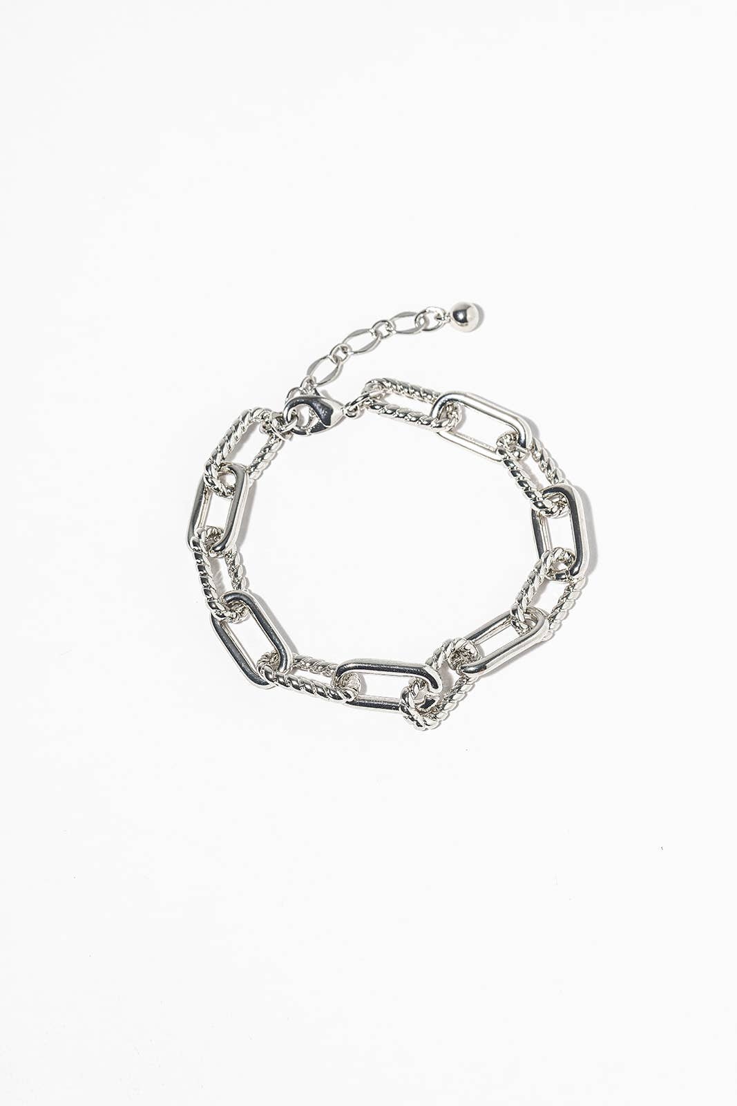 Mixed Texture Paperclip & Rope Chain Anklet