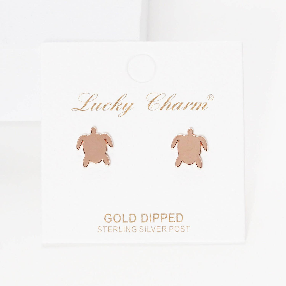 Gold Plated Turtle Stud Earrings