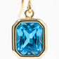 Birthstone Dangle Earrings – Gold-Dipped Octagon Cubic