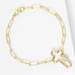 Minimalist Cross Carabiner Chain Bracelet