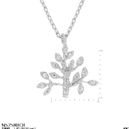 Dainty Olive Tree Branch Pendant Necklace