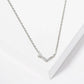 Minimalist Pavé CZ Chevron V-Necklace