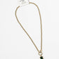 Birthstone Pendant Necklace – Gold-Dipped Ball Chain