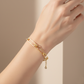 Minimalist Paperclip Chain Bracelet with Dainty Charm