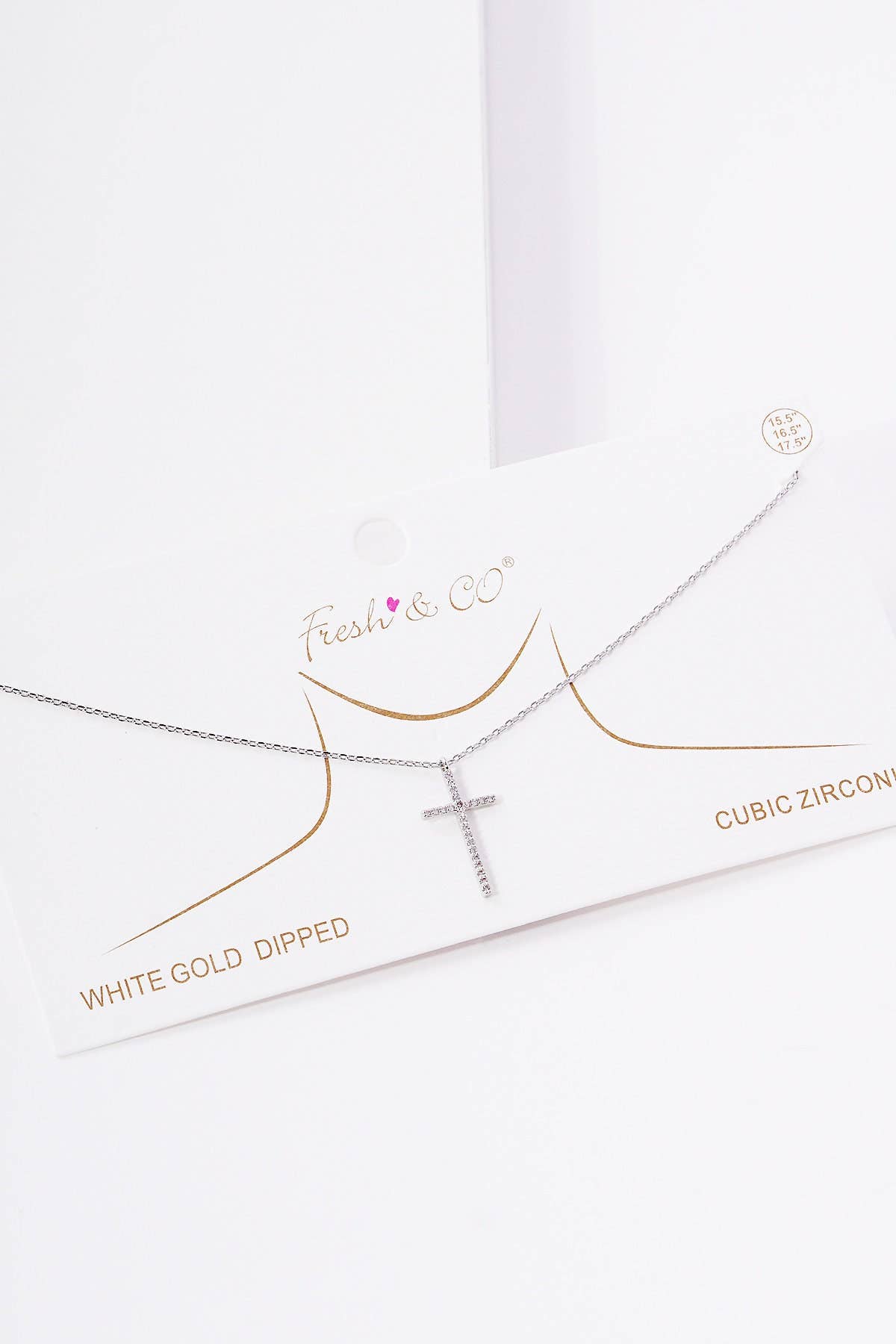 Gold Plated Cubic Filled Mini Cross Necklace