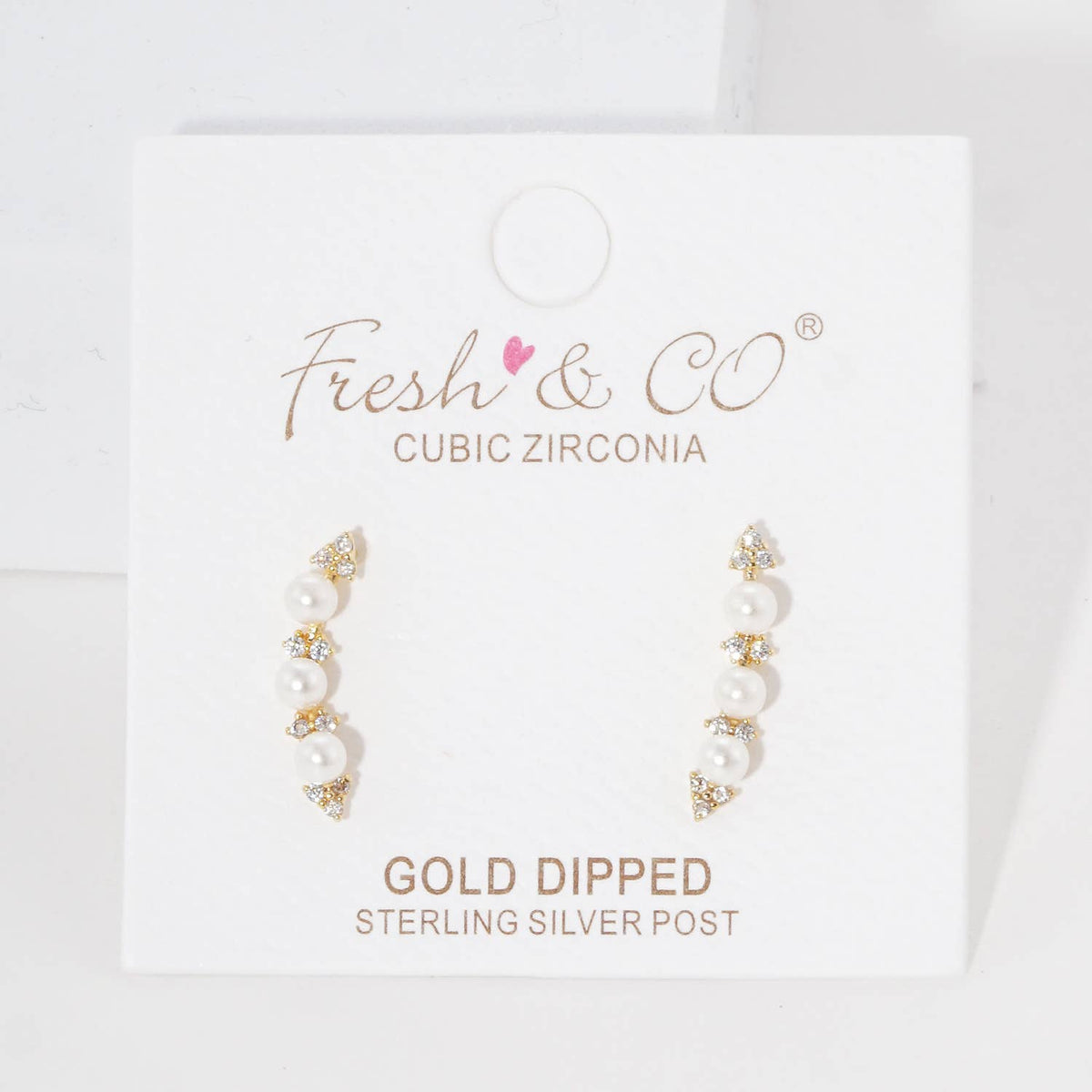 Cubic Zirconia Ear Climbers
