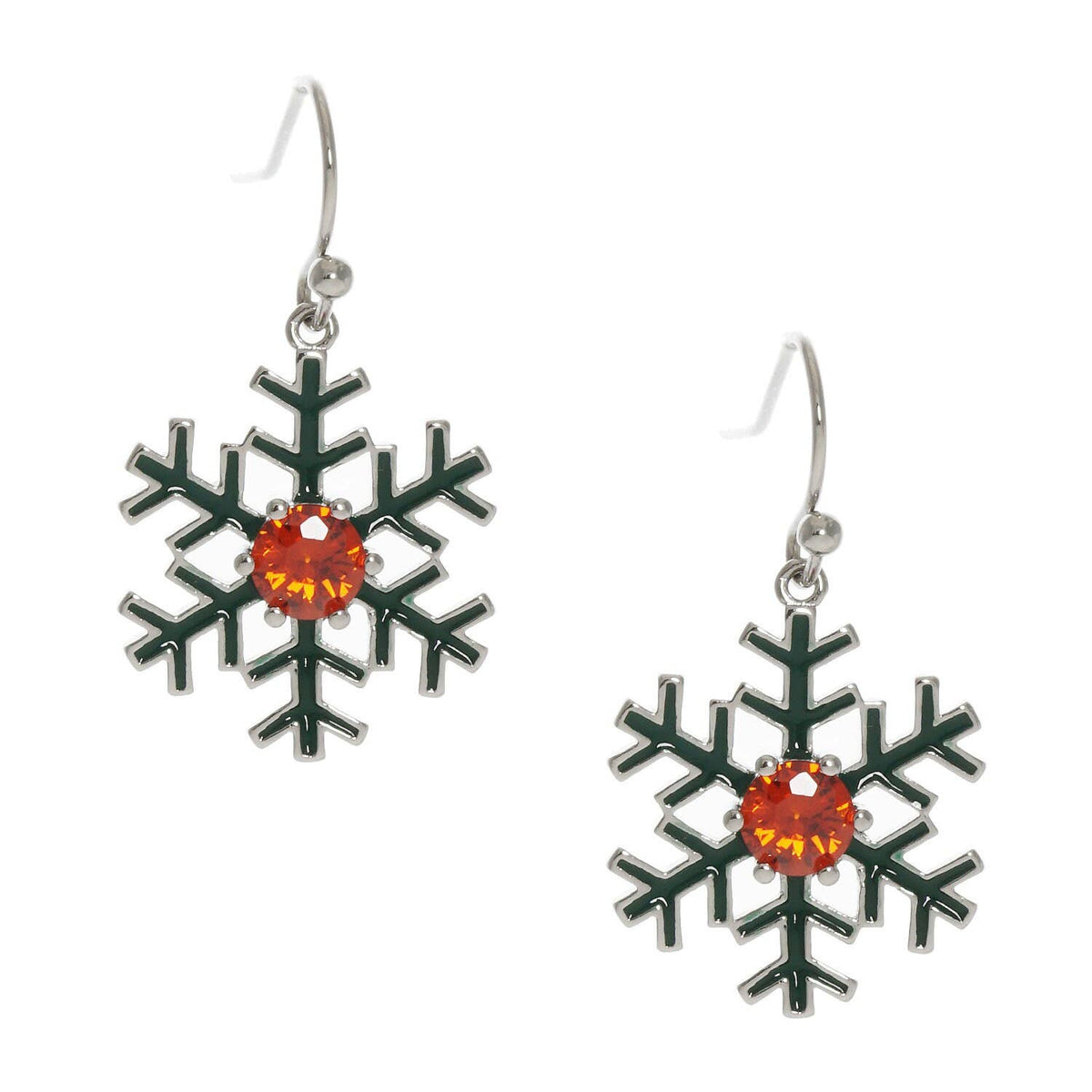 Gold Plated Snowflake Earrings