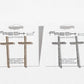 Elongated Crystal Cross Stud Earrings – Slender Pavé Cross,