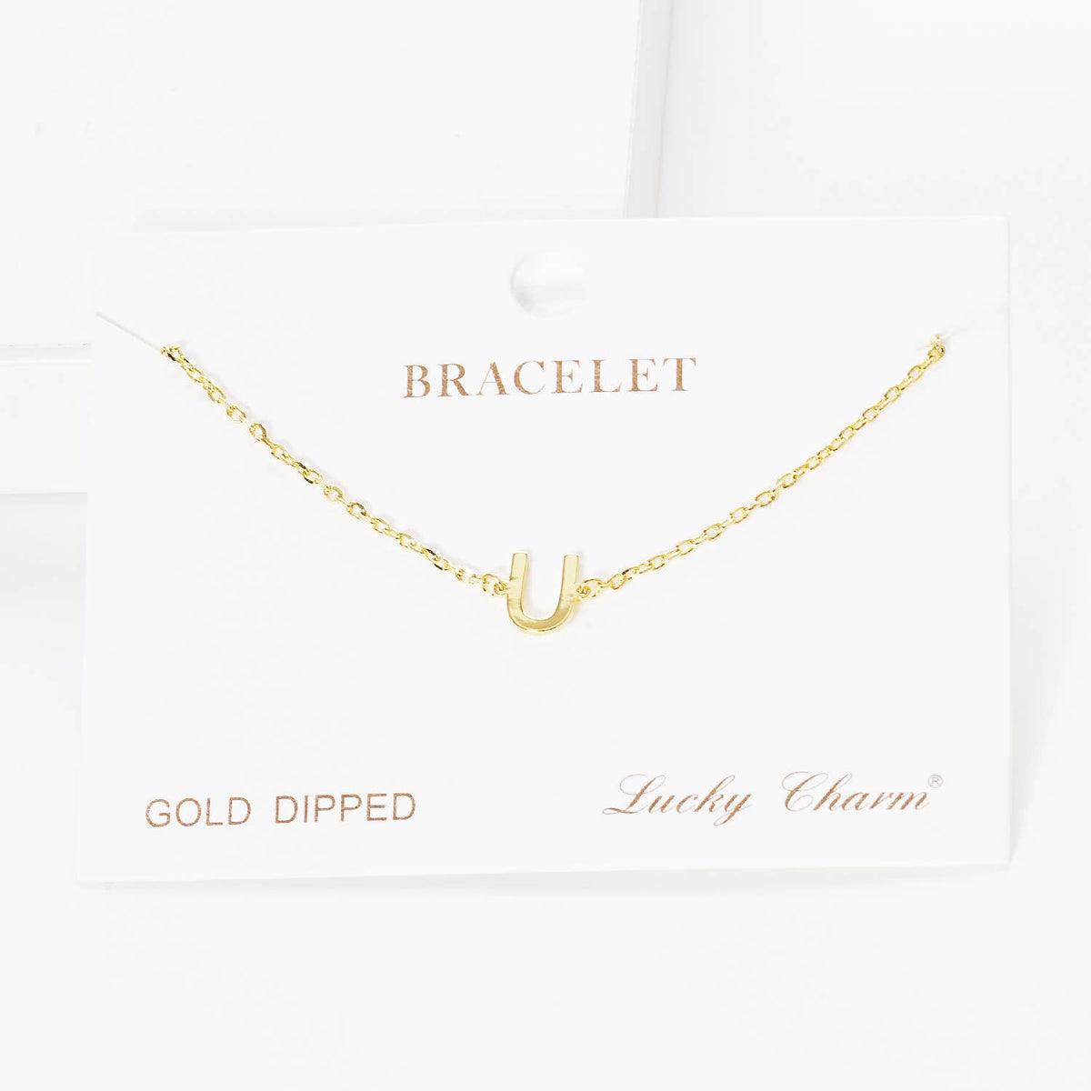 Gold Plated Initial Letter Bracelet