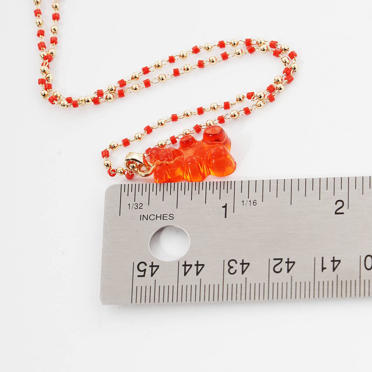 Multicolor Beaded Gummy Bear Necklace