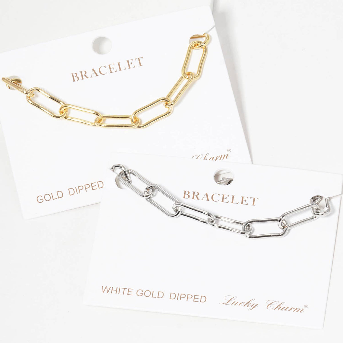 Minimalist Bold Paperclip Chain Bracelet