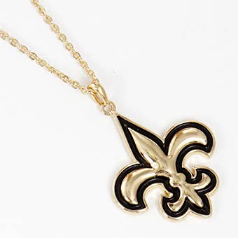Gold Plated Fleur De Lis Necklace